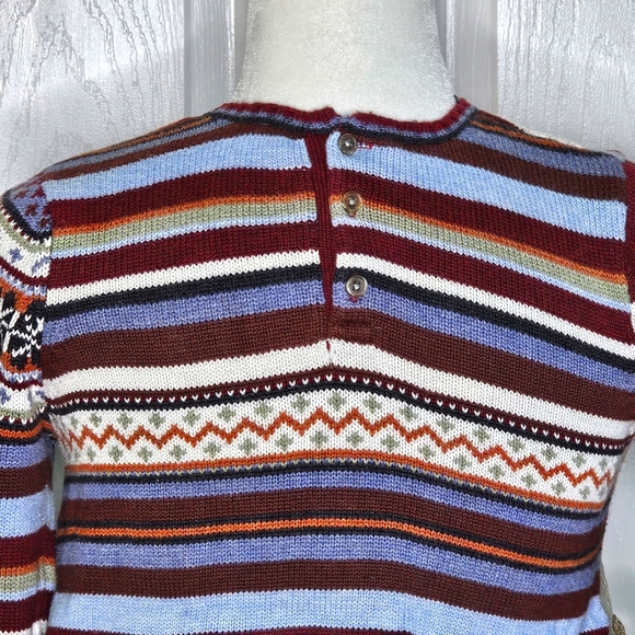 Boho Handmade Upcycled Cropped Sweater Top xs/sm - Picture 6 of 7